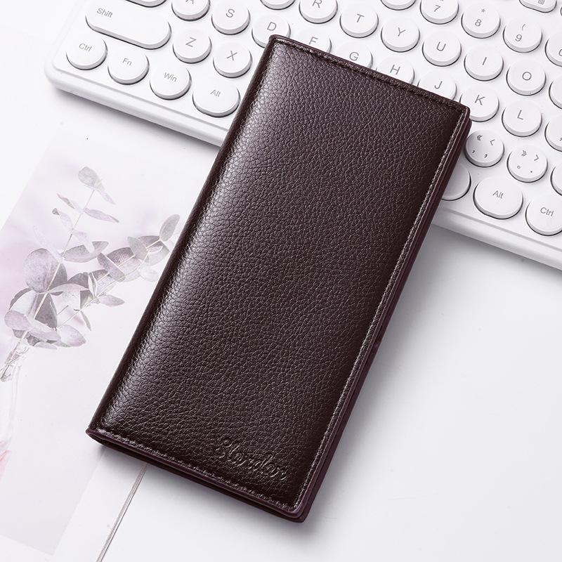 2025 Men's Multi-Card Long Wallet - Large Capacity, Soft Leather, Slim Design, Holds Mobile Phone, Ideal for Students.