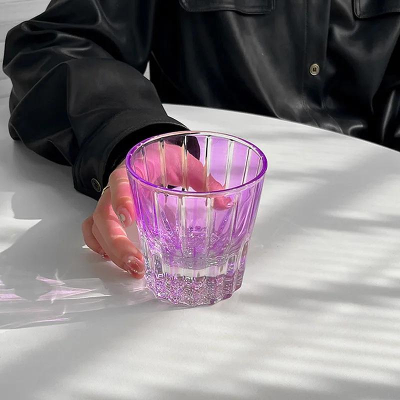 200ml Elegant Glass Glasses Star Mangle Rock Cup Water Cups for Party Bar Home Wine Glasses Luxury Crystal Glass Whisky Glass