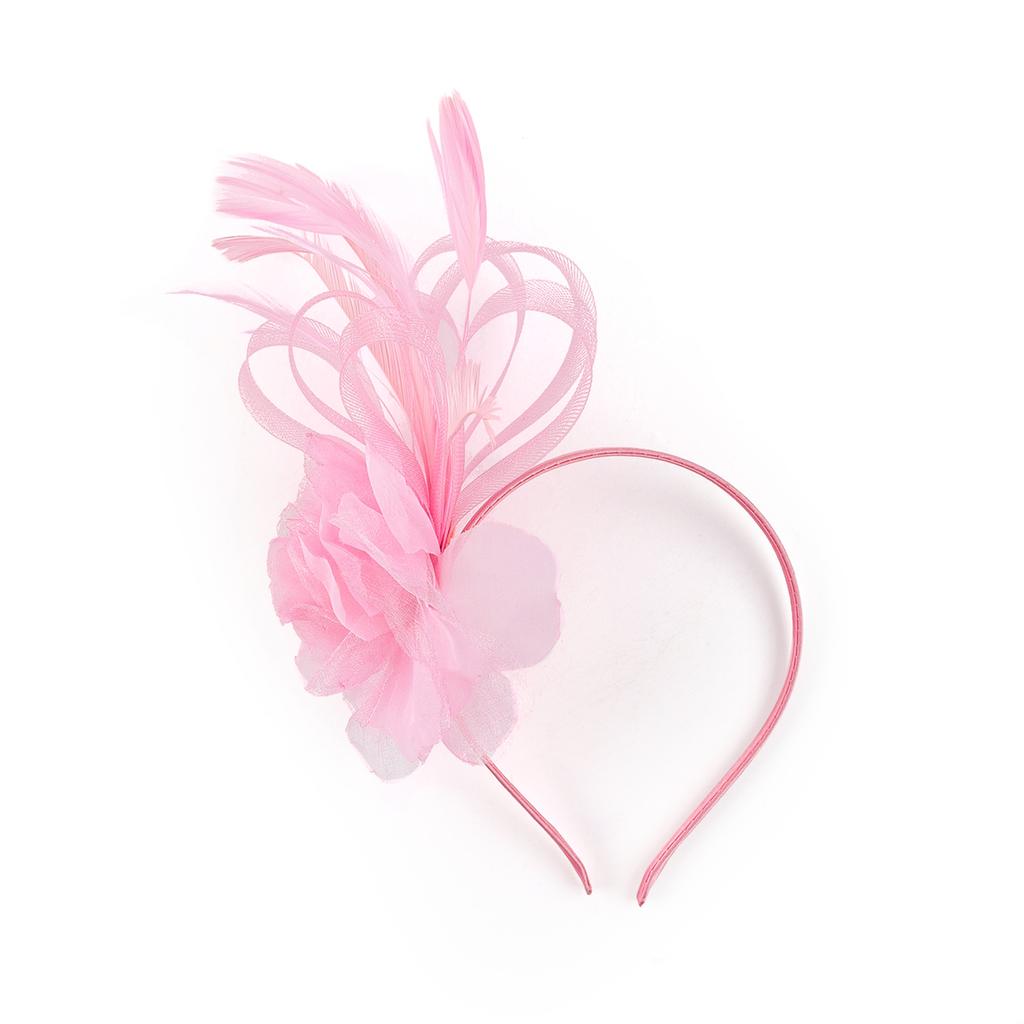 Elegant Feather Hair Accessory For Women Elastic Hairband With Adjustable Clip For Horse Races Parties Photography