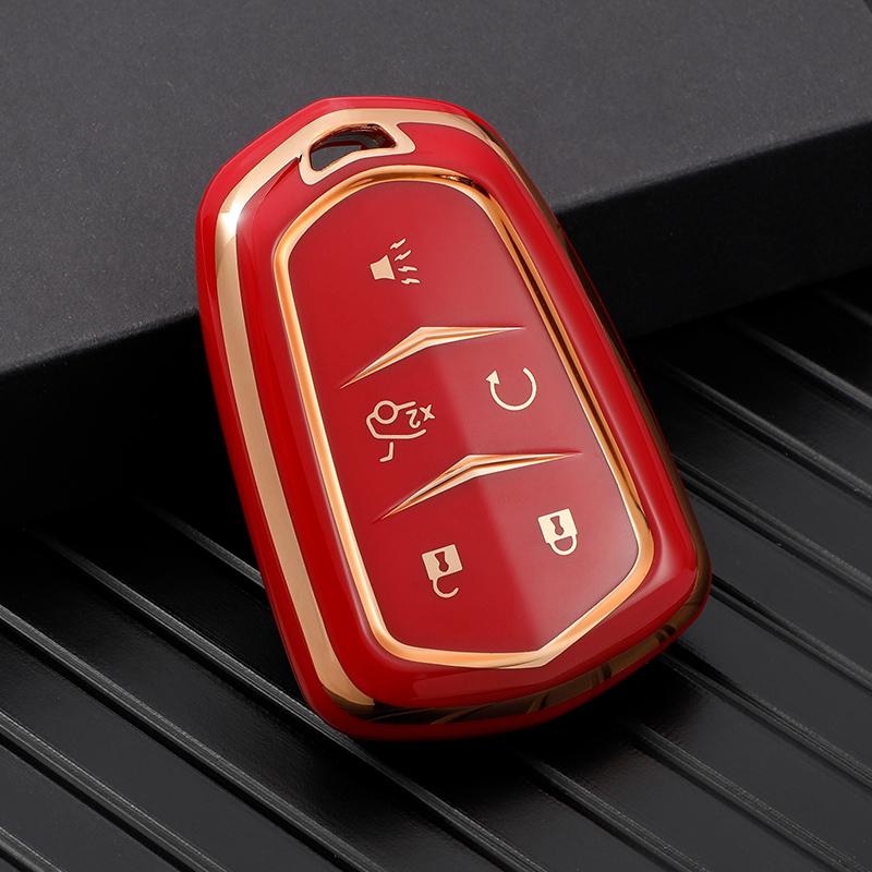 TPU Car Smart Key Cover Case For Cadillac ATS CT6 CTS DTS XT5 Escalade ESV SRX STS XTS ELR 2014 - 2018 Key Fob Bag