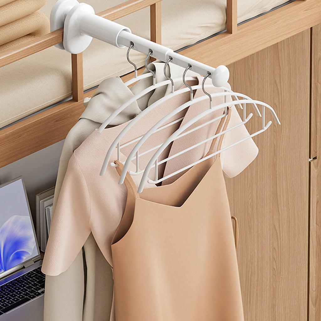 Folding Clothes Hanger Rack with Adjustable Length Designs for Easy Installion Travel and Home Storage Solution