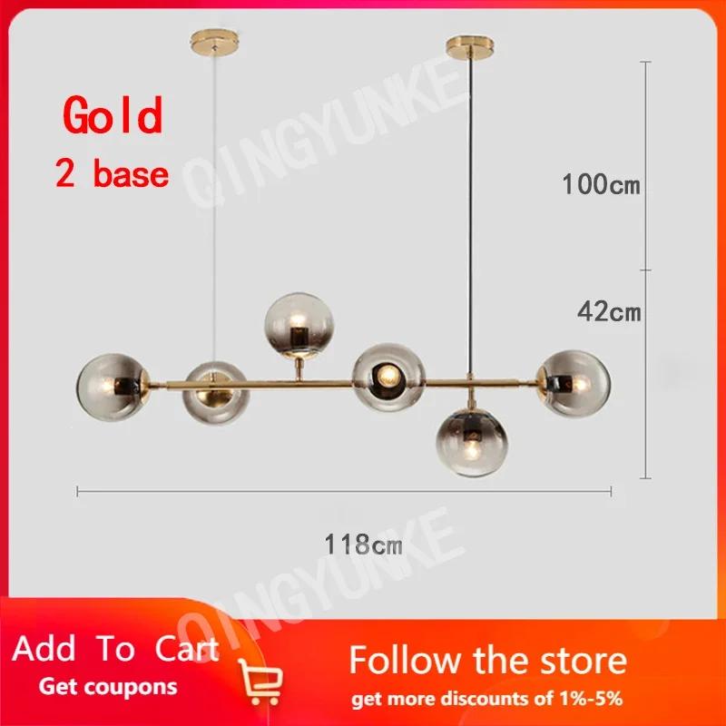 Glass Ball Lampshade Pendant Lights Loft Bar Lustre Kitchen Home Decoration Accessories Decor Living Room Hanging Lamp Fixture