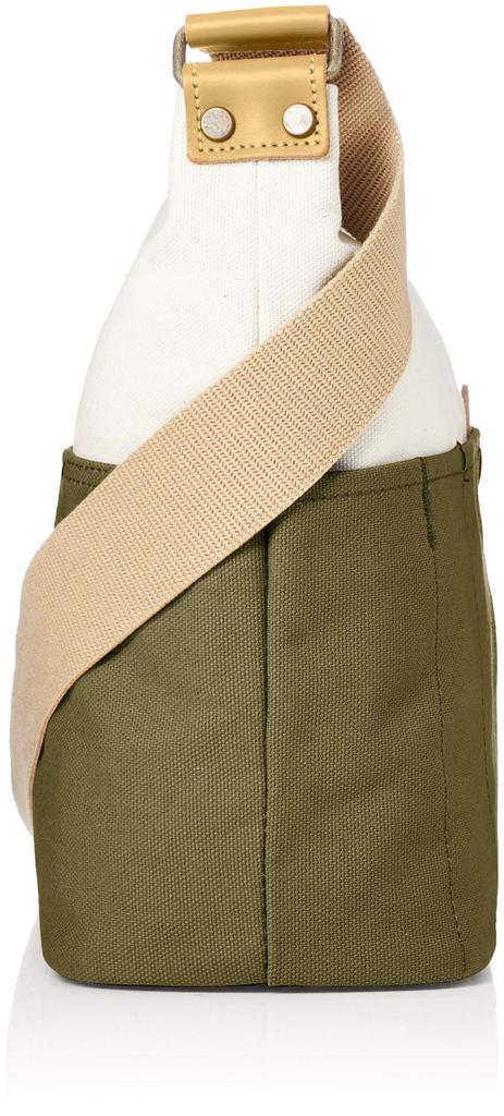 [Kiwada] Canvas combination shoulder bag M Momenya Gozaburo Made in Toyooka City, Hyogo Prefecture, the holy land of bags Khaki