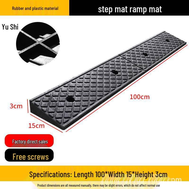 100cm Long Step Mat Curb Ramp for Home Use – Threshold and Speed Bump Climbing Mat