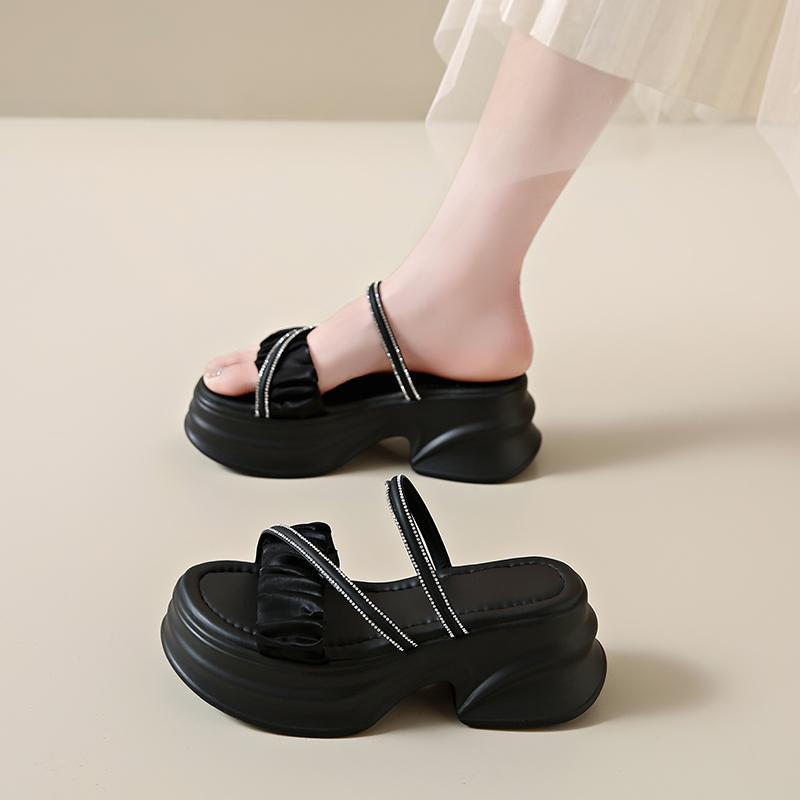 Fashion Female Shoes Slippers Women Summer Platform Slides Fashion 2025 Soft Luxury Scandals Slippers Casual Shoes Woman 2025 Platform P