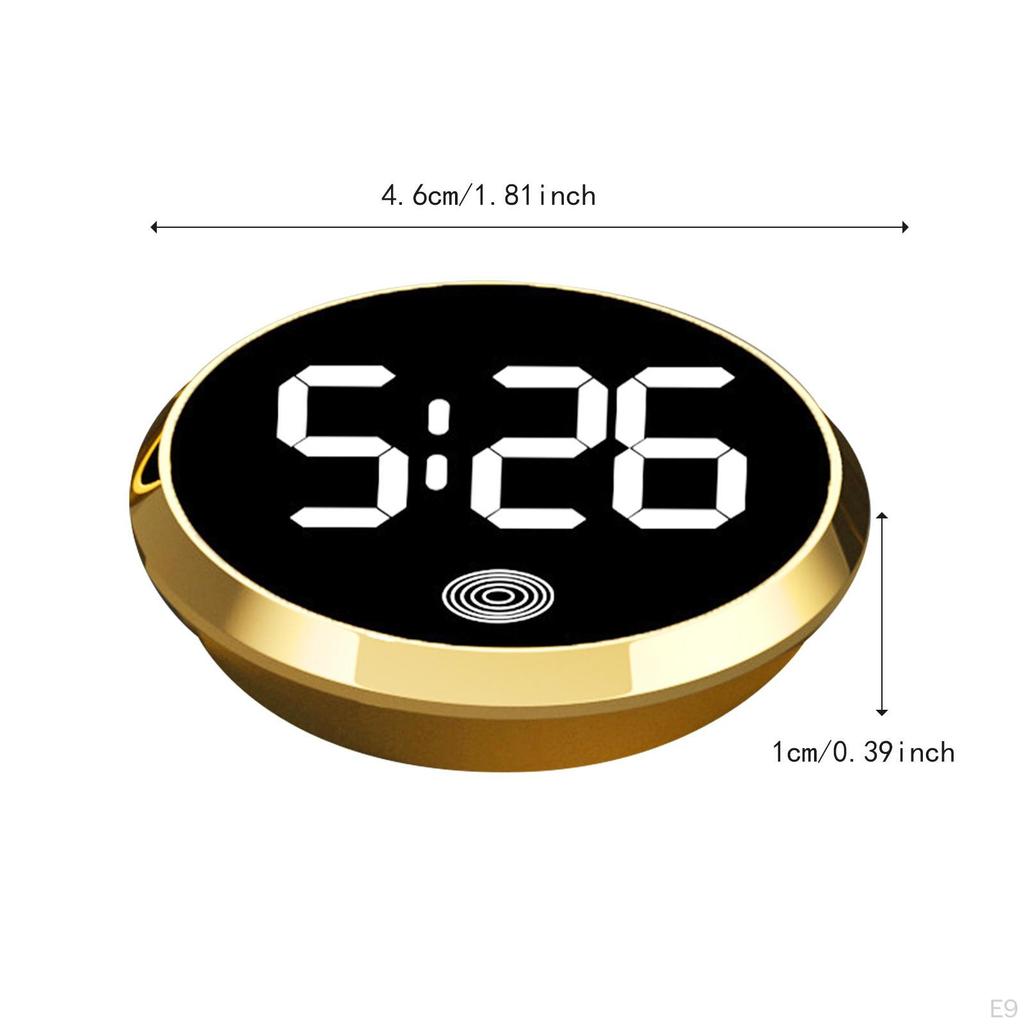 Car Dashboard Time Display Electronic Clock for Vehicles Touch Activated Round Accessory