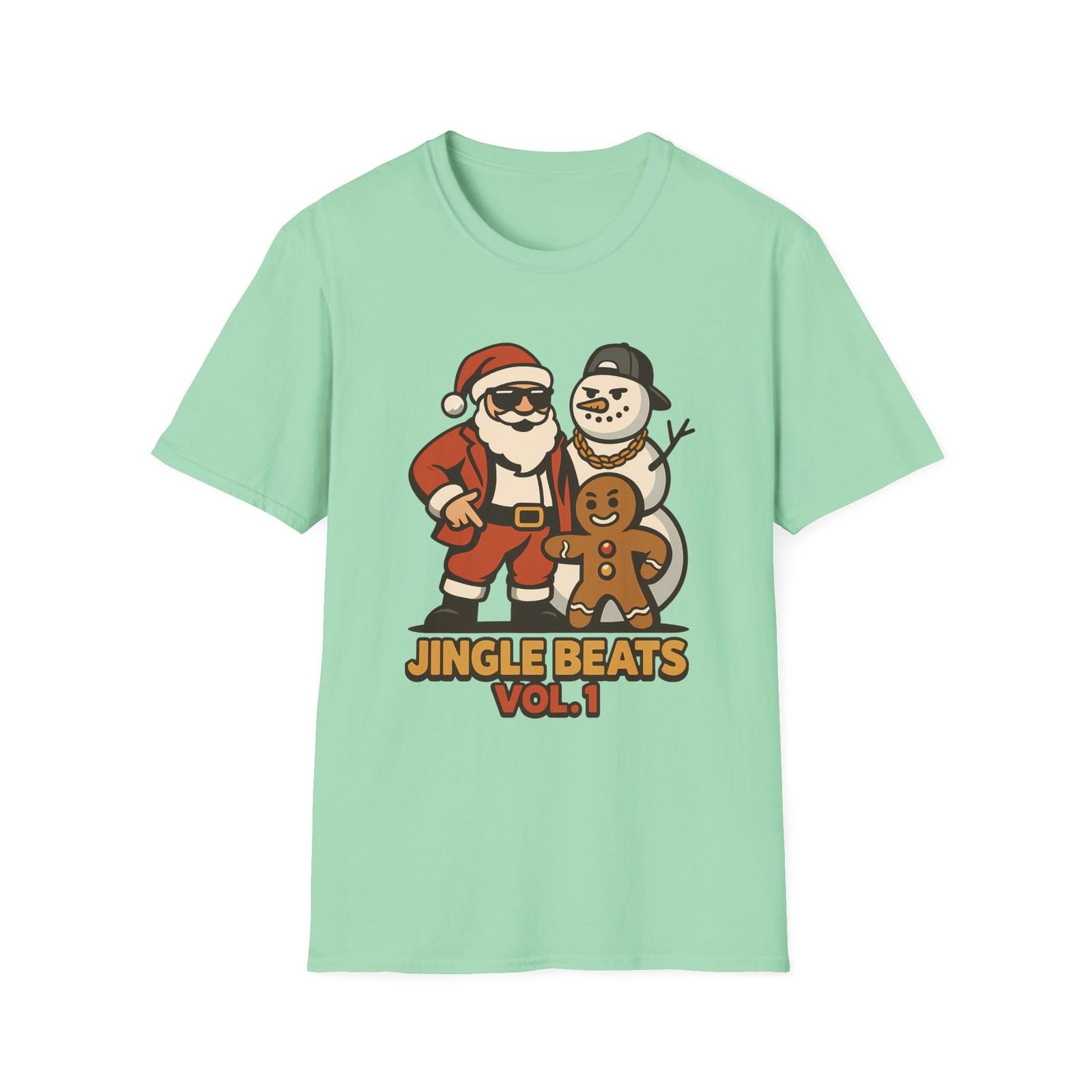 Unisex Softstyle T-Shirt Mens Womens Tees Top Santa Snowman Gingerbread Rap Retro Funny Christmas S