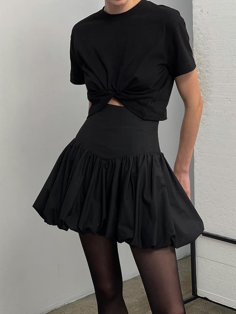 Fusta plisata Haine Y2k Femei elegante, culoare solida, talie inalta, linie A, mini fusta din anii 2000, fuste de petrecere de seara, haine de strada