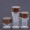 Mini Glass Bottles Airtight Jars for Kitchen Storage Coffee Beans Spices Candy Refillable Portable for Camping Picnic Office