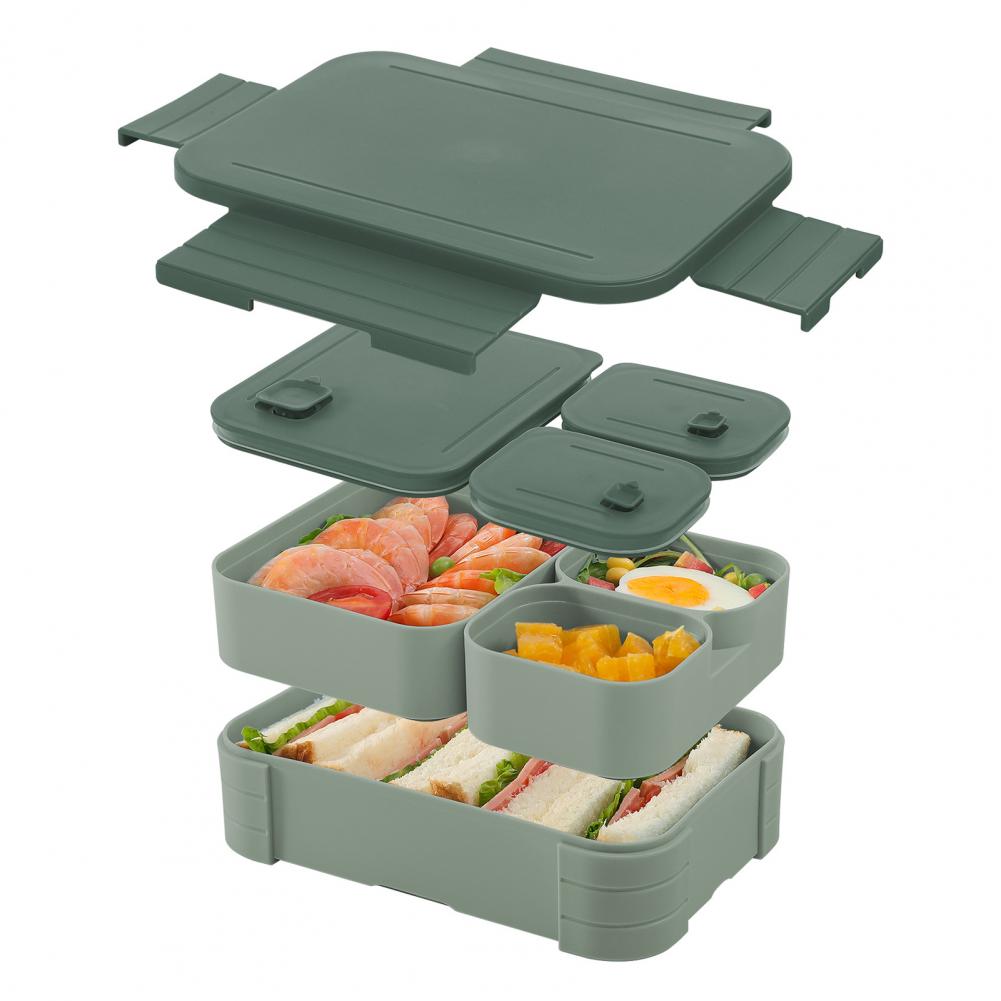 Lunch Box Leak Proof Bpa-free Bento Lunch Box for Adults Kids Multi-compartment Meal Planning Container for Work