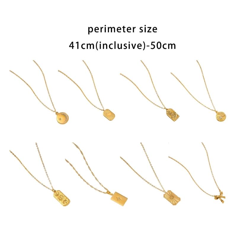 18K Gold Plated Pearls Chain Star Pendant Necklace Sturdy Stainless Steel Waterproof Jewelry Accessory for Women