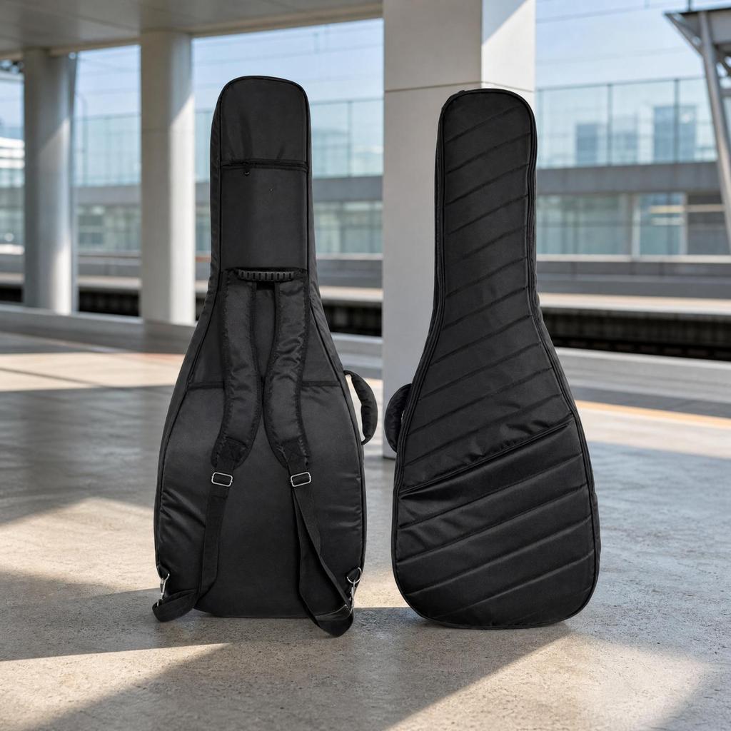 Guitar Gig Bag with Storage Pocket Black Long-Lasting for Travel