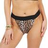 Womens/Ladies Leopard Print High Leg Bikini Bottoms