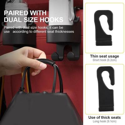 1pc Car Seat Headrest Hook Storage Organizer Headrest Cup Holder For Handbag Fit Vehicle Car Accessories Universal