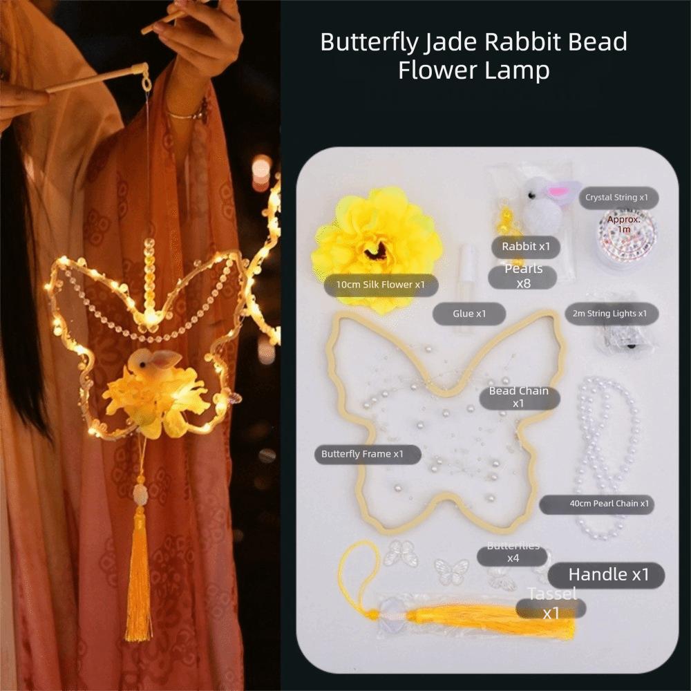 Handmade Children's Rabbit Lantern DIY Material Bag Mid-Autumn Festival Lamp  Hanfu Accessories