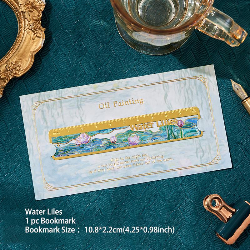 

1 pc Vintage Painting Metal Hollow Bookmark Creative Bronzing Ruler Bookmarks Best Gifts Suitable For Book Lovers Readers Station Practical Use