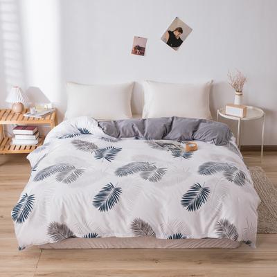 Neuer weißer Bettbezug mit Reißverschluss, Bettbezug mit Baumblatt-Aufdruck, 150 x 200 cm, 180 x 220 cm, 200 x 230 cm, 220 x 240 cm, Größe 1 Stück