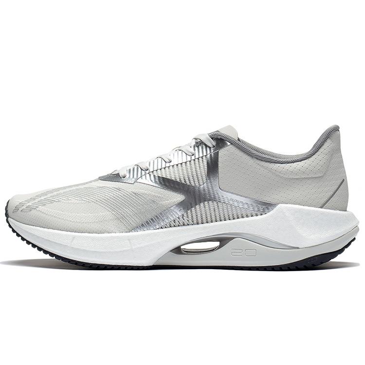 New LiNing Super Light 20 Durable Breathable Low Top Casual Running Shoes Men's Gray Silver ARBT001-3