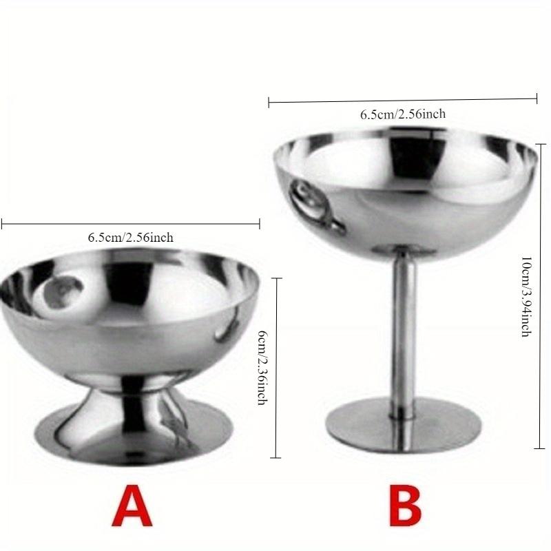 200ml Salad Cup Safe Stainless Steel Ice Cream Cup Dessert Bowl LS