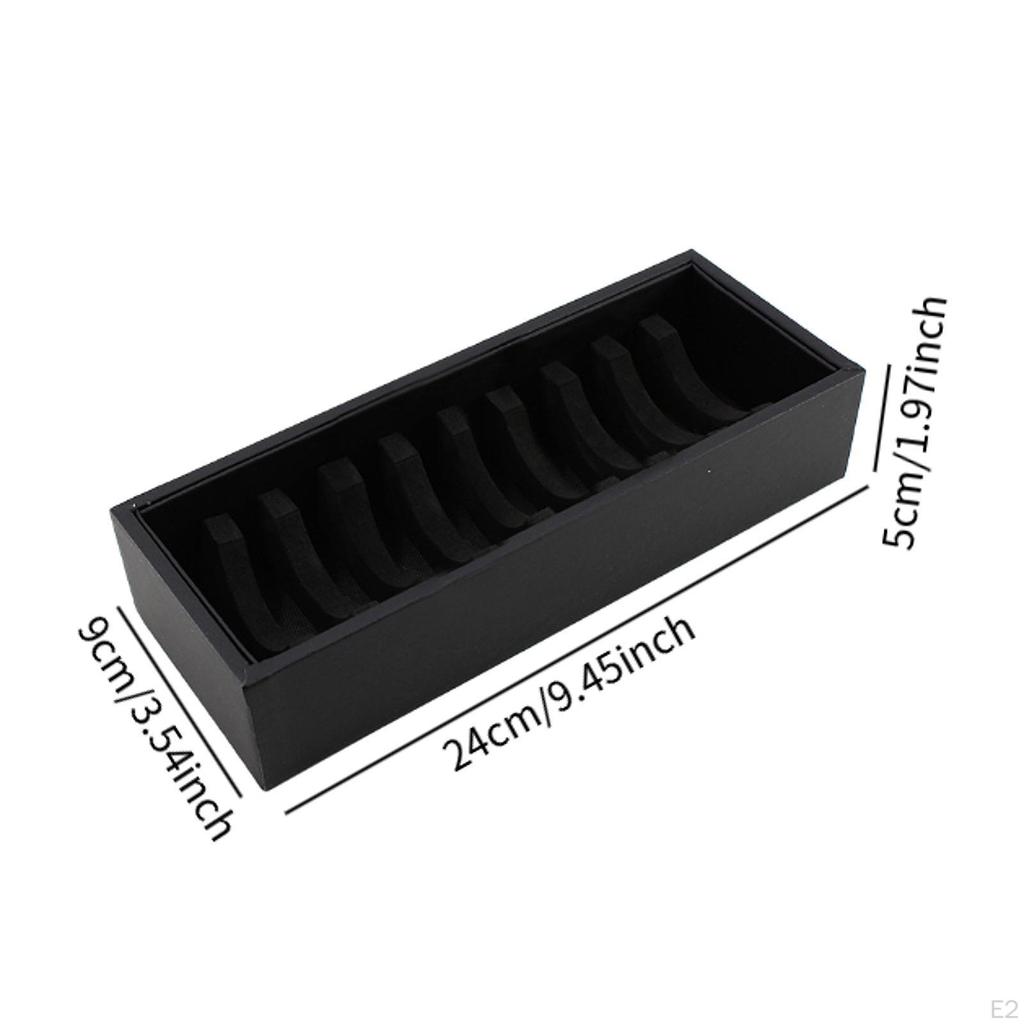 10 Grids Bangle Organizer Jewelry Tray Rectangle Bracelet Storage No Lid for
