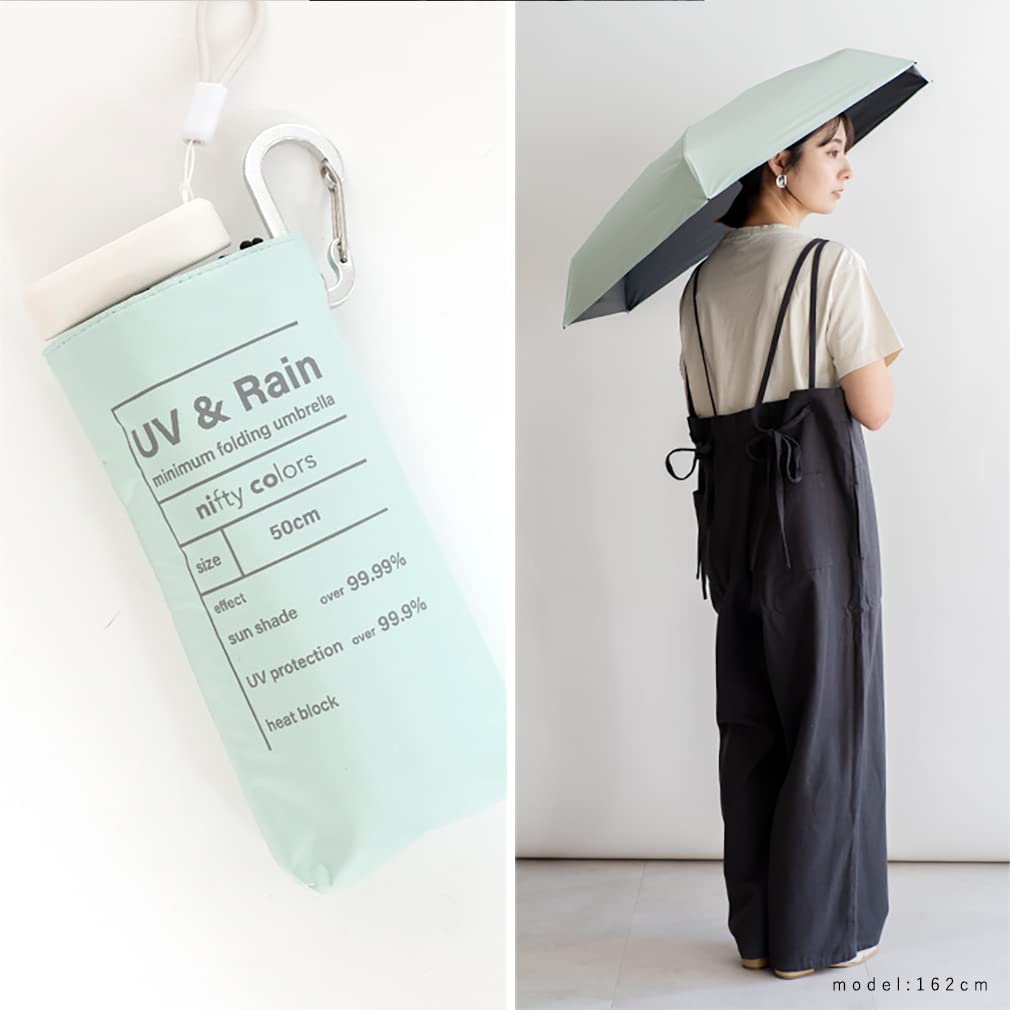 Minimal Folding Umbrella for Sun and [VITAFELICE] [Vita Felice] [Complete Blackout] 6-stage Rain, Women's ncu-30084z (Mint Green)
