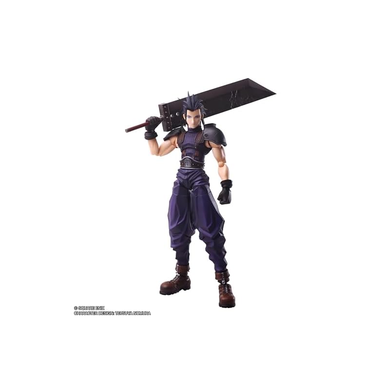 Final Fantasy VII BRING ARTS Zack Fair Action Figure in PVC dipinta