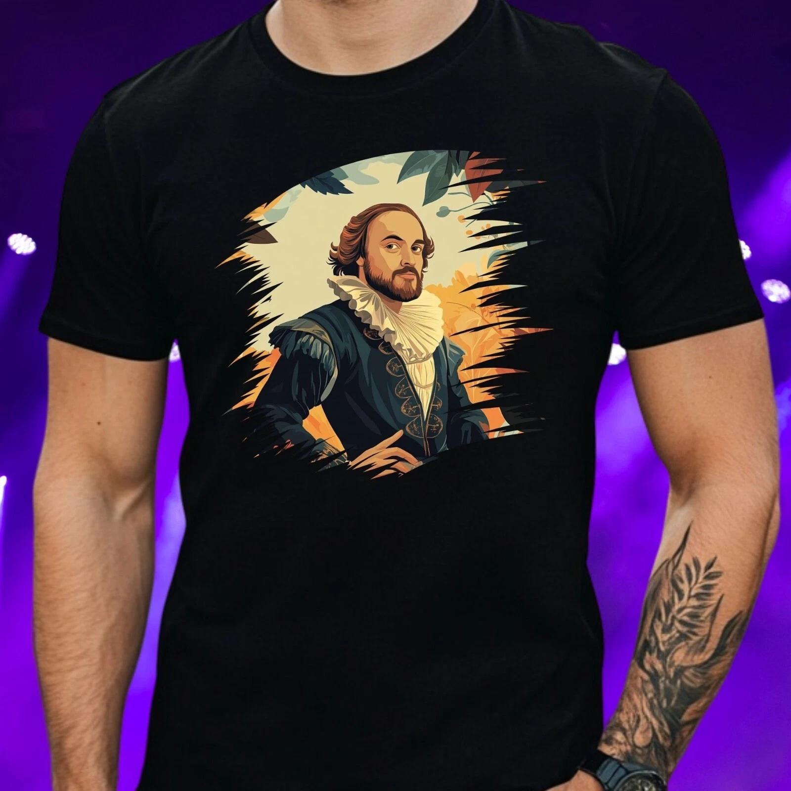 T-Shirt Herren Shakespeare Motiv Baumwolle Größe S bis 5XL XL