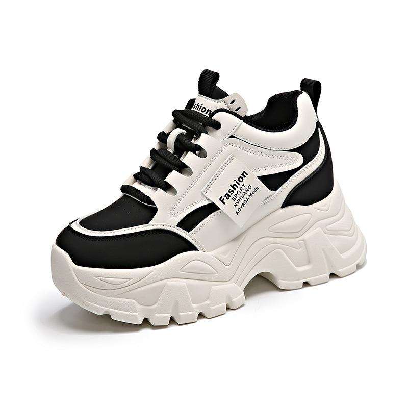 2025 New Spring Thick-soled Inner Height Increase Dad Shoes Women's Small Height Sports Shoes Versatile and Popular Women's Shoes
