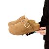 Leather thick-bottomed cool slippers spring and summer new retro casual flat-bottomed bag head half slippers women
