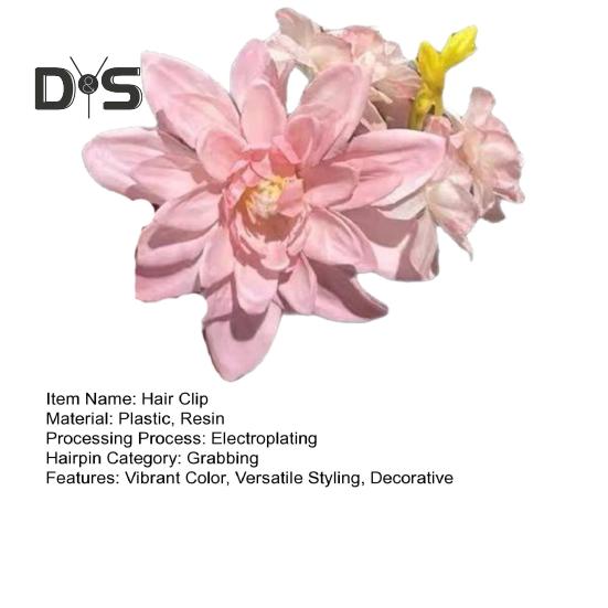 Simulated Flower Hair Clip Hawaiian Flower Decor Side Hair Pin Beach Vacation Photography Women Hair Accessories