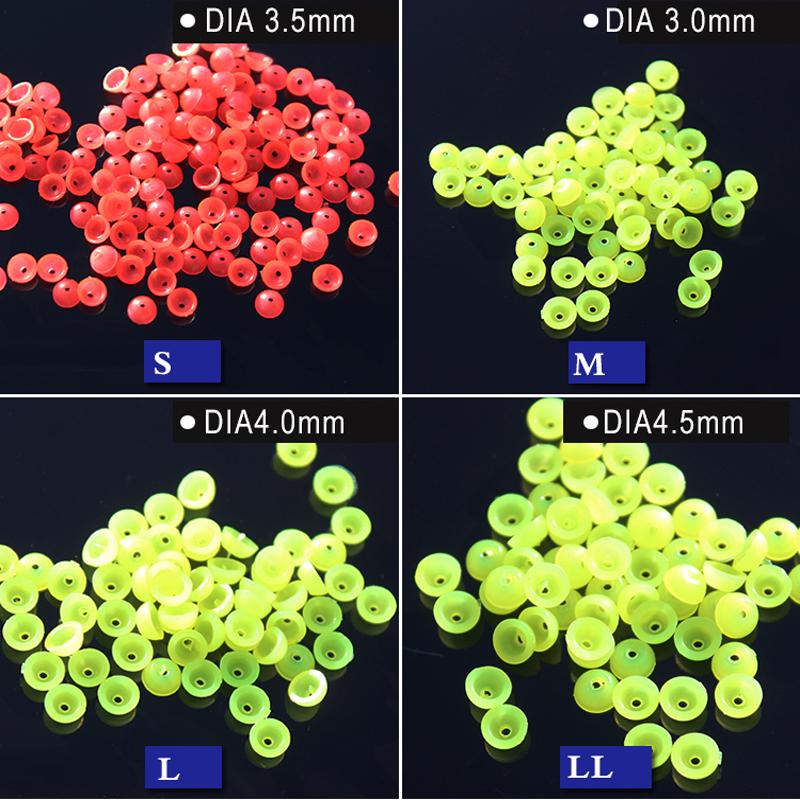 100pcs Half Round Stopper Beads for Sea Fishing Bead Set Shock Absorbe for Rock Lure Saltwater Line Protection Floating Tackle 260319