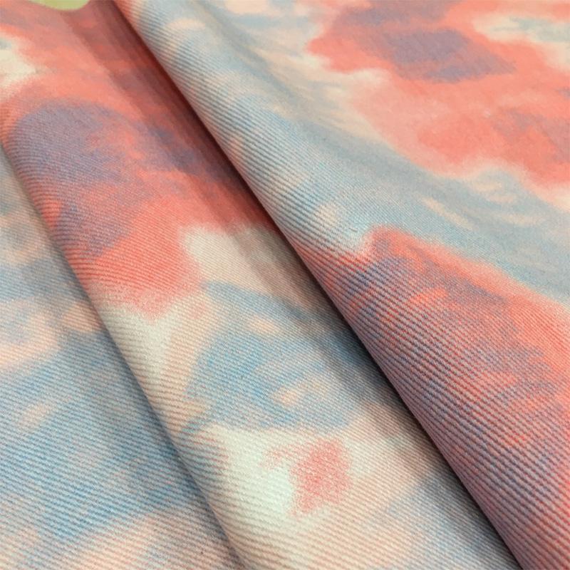 100*150cm Color Tie Dye Washed Denim Fabric For Diy Sewing Skirt Jeans Dress Coat Clothes Stretch Tie-dyed Denim Cotton Fabric