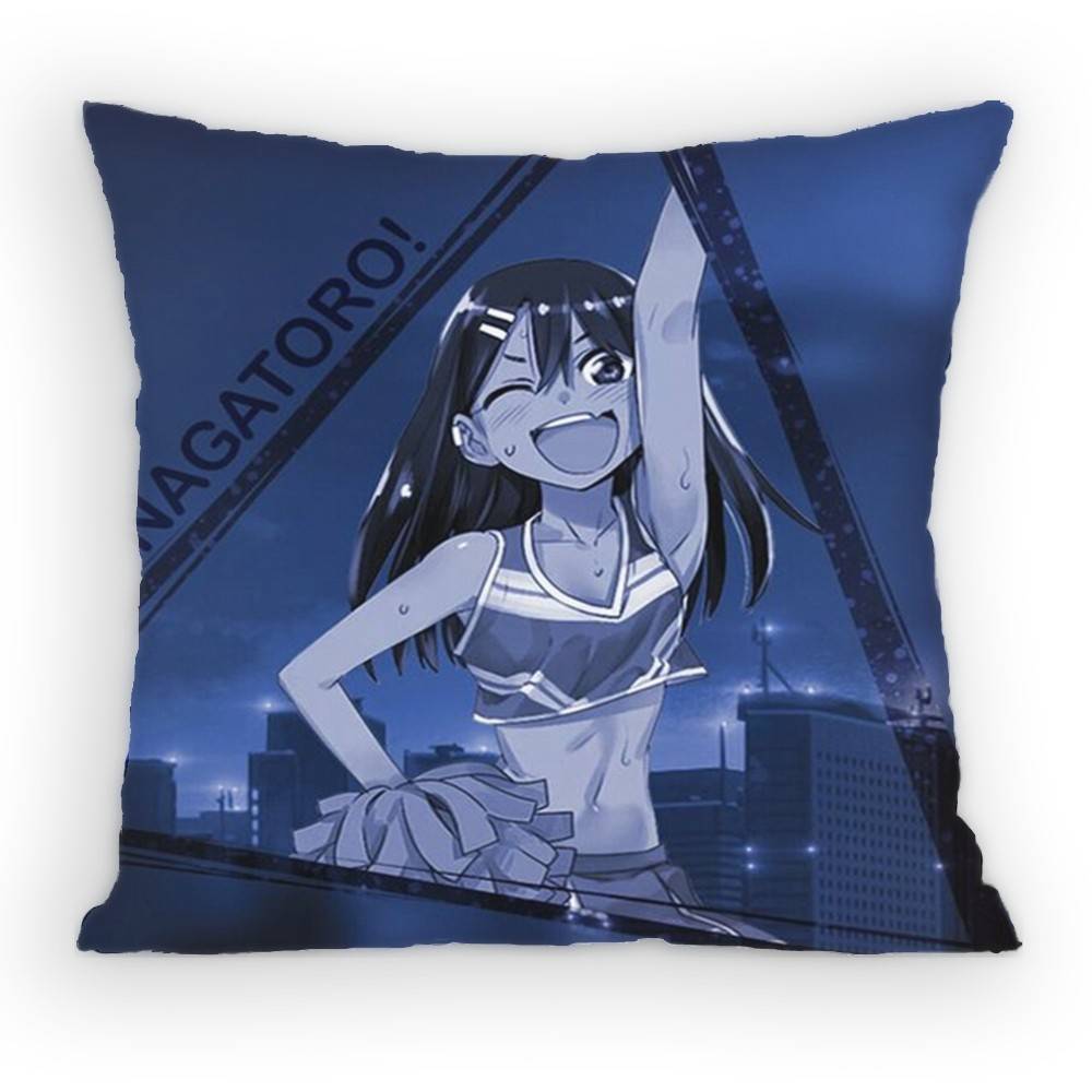 Don t Toy With Me,Miss Nagatoro-San Pillow Case Anti-dustmite Pillowcase Invisible zipper silky Sofa cushion cover for bedroom 30x30cm