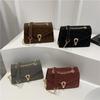 Sac décontracté simple pour femme, chaîne, petit sac carré, automne et hiver, nouvelle tendance, mode, niche, sac bandoulière