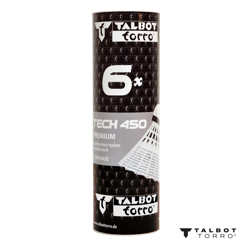 TALBOT TORRO Tech 450 Fast badminton shuttlecocks 6 pcs - white