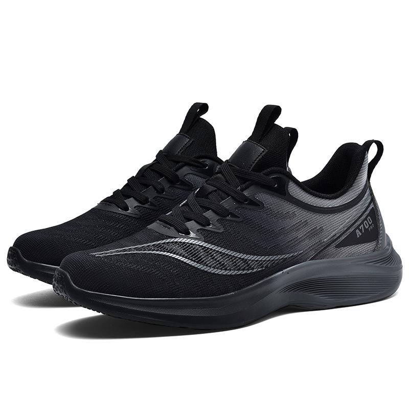Breathable Lightweight Flyknit Running Shoes - Couple Outdoor Casual Lace Up Breathable Wear-resistant Anti-skid Sneakers New Design for All Seasons