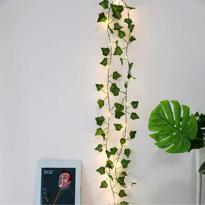 2M 20LED Lighted Fall Maple Leaves Garland Party Bedroom Decoration
