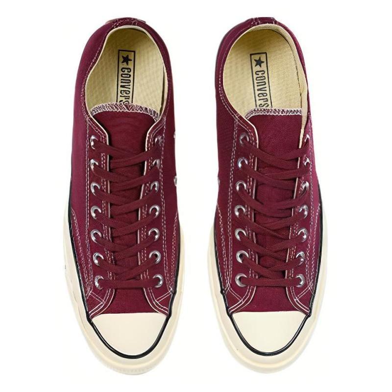 Converse 1970s Trendy Versatile Low-Top Canvas Shoes Unisex Burgundy