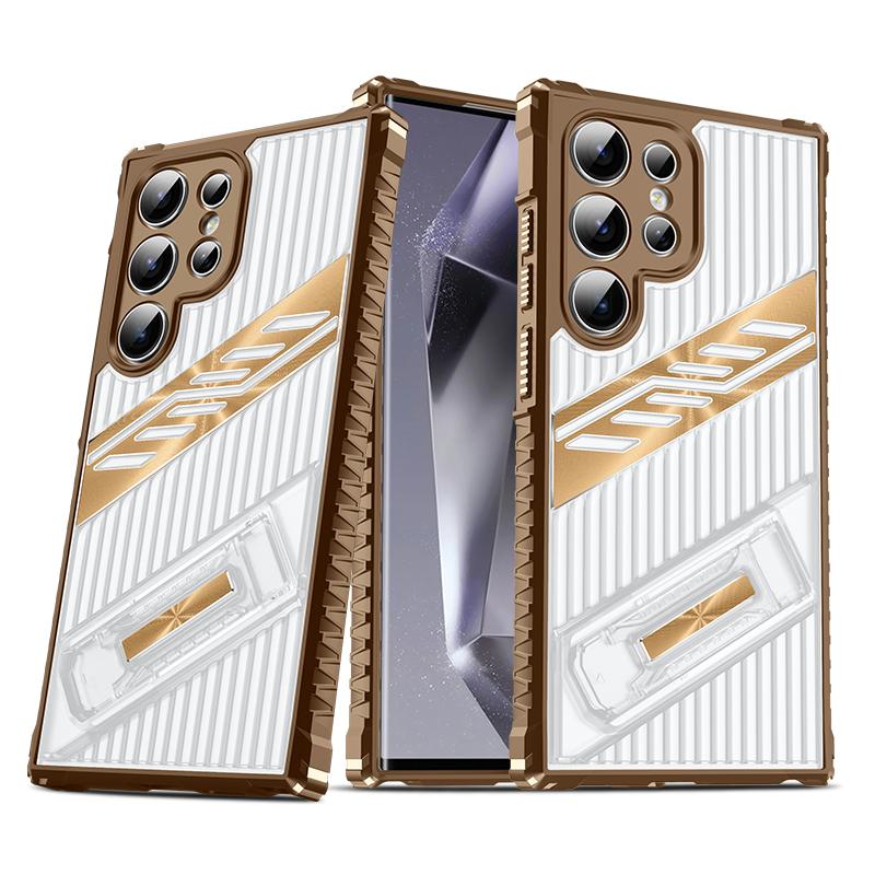Bracket Holder Armor Phone Case For Samsung S25 S24 S23 Ultra Plus FE Shockproof Cover For Samsung A56 A36 Phone Accessories