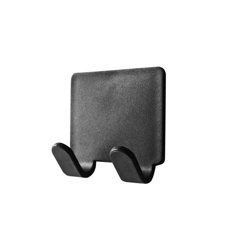 

Black Plastic Wall-Mount Adhesive Hook for Bathroom Razors