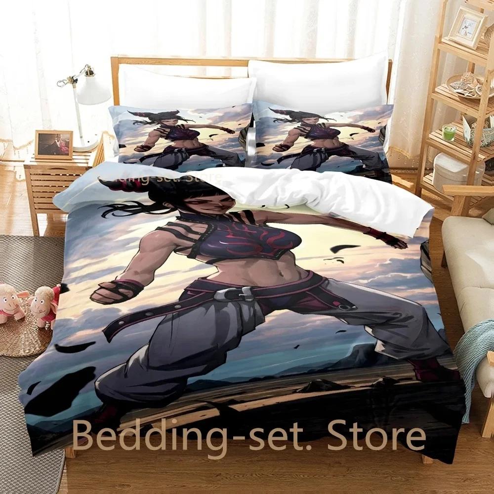 Juri Han Bedding Set Single Twin Full Queen King Size Bed Set Adult Kid Bedroom Duvetcover Sets 3D Print Anime Bed Sheet Set