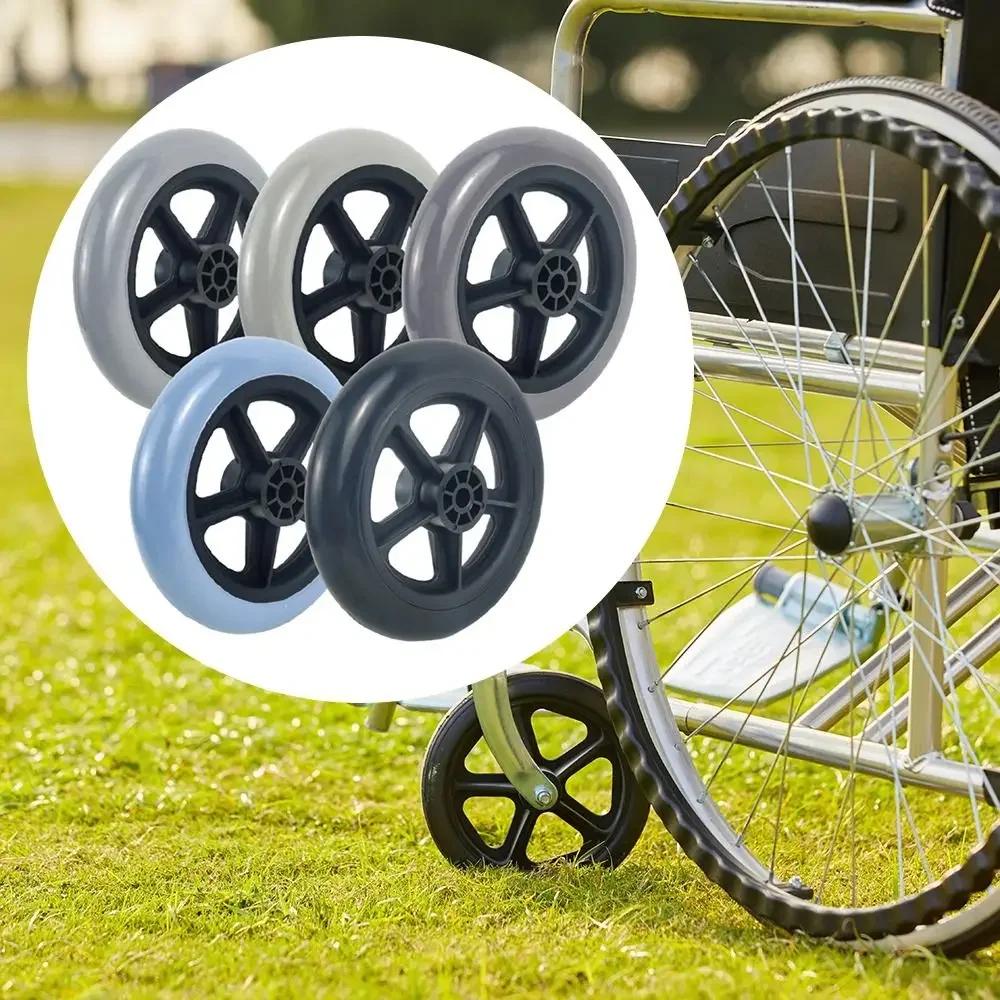 5Inch Wheelchair Front Castor Anti Slip Wear-resistant Solid Tire Wheel Replacement Travelling Trolley Caster