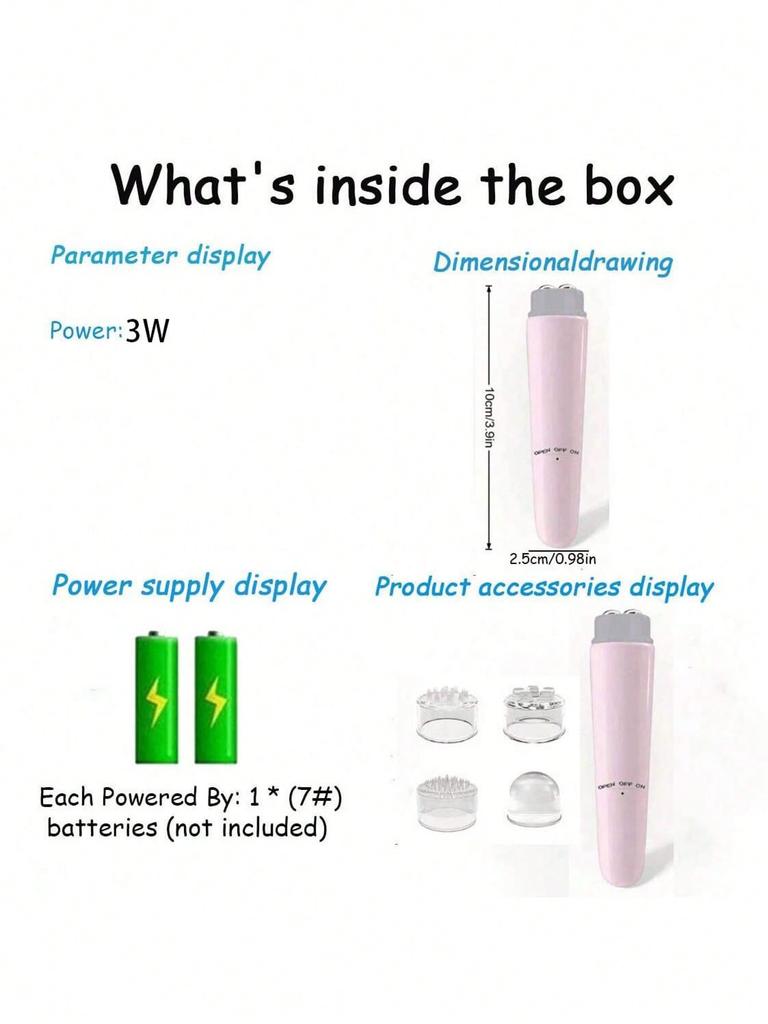 Mini Electric Eye Massager Vibrating Beauty Device, 4-In-1 Portable Facial Muscle Massager - Great Gift For Women, Ideal For Tra