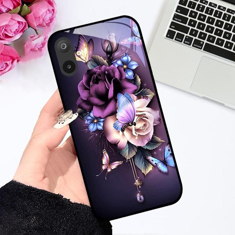Luksusowe etui ze szkła hartowanego do Samsunga A06 A16, twarde etui ze szkła PC do Samsunga Galaxy M06 F06 M16 F16, odporne na wstrząsy