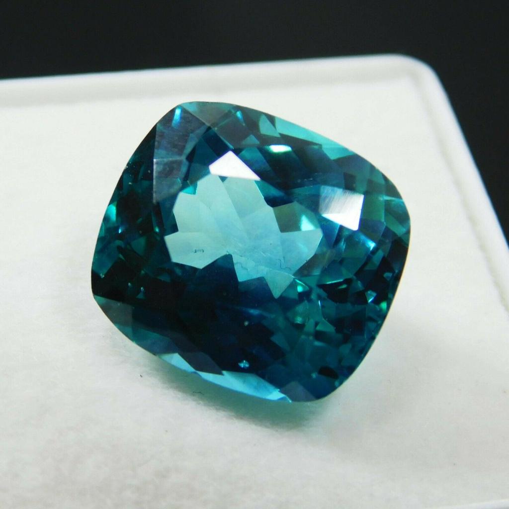 Cushion Cut Ring Size 10.23 Ct Natural Teal Sapphire CERTIFIED Loose Gemstone A-321 003