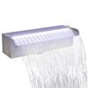 vidaXL Pool-Wasserfall Fontäne Mit LEDs Rechteckig Edelstahl 30 Cm