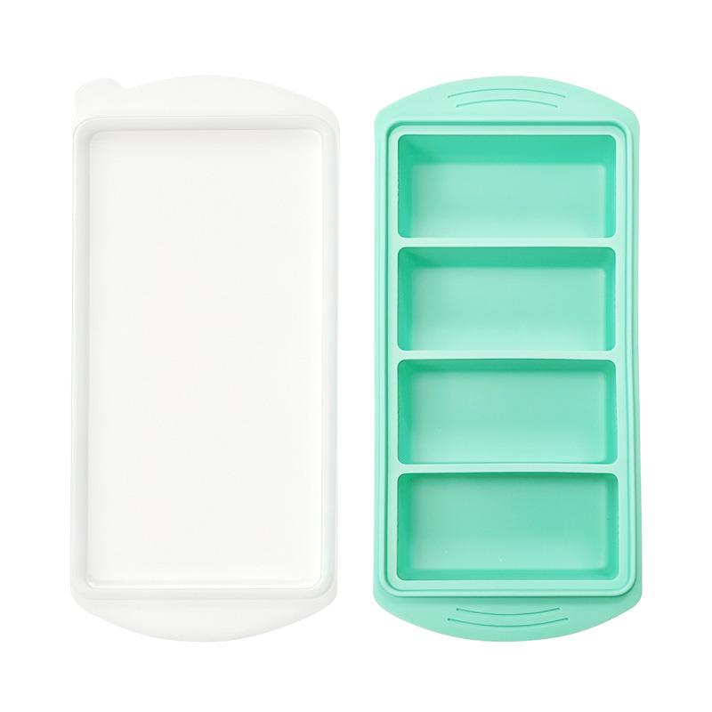 Silicone Ice Cube Tray with Lid - Multi-Compartment, Food-Grade Freezing Mold for Ice & Soup
