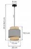 Hanging Lamp, Ceiling Chandelier, Lampshade, Boho Juta