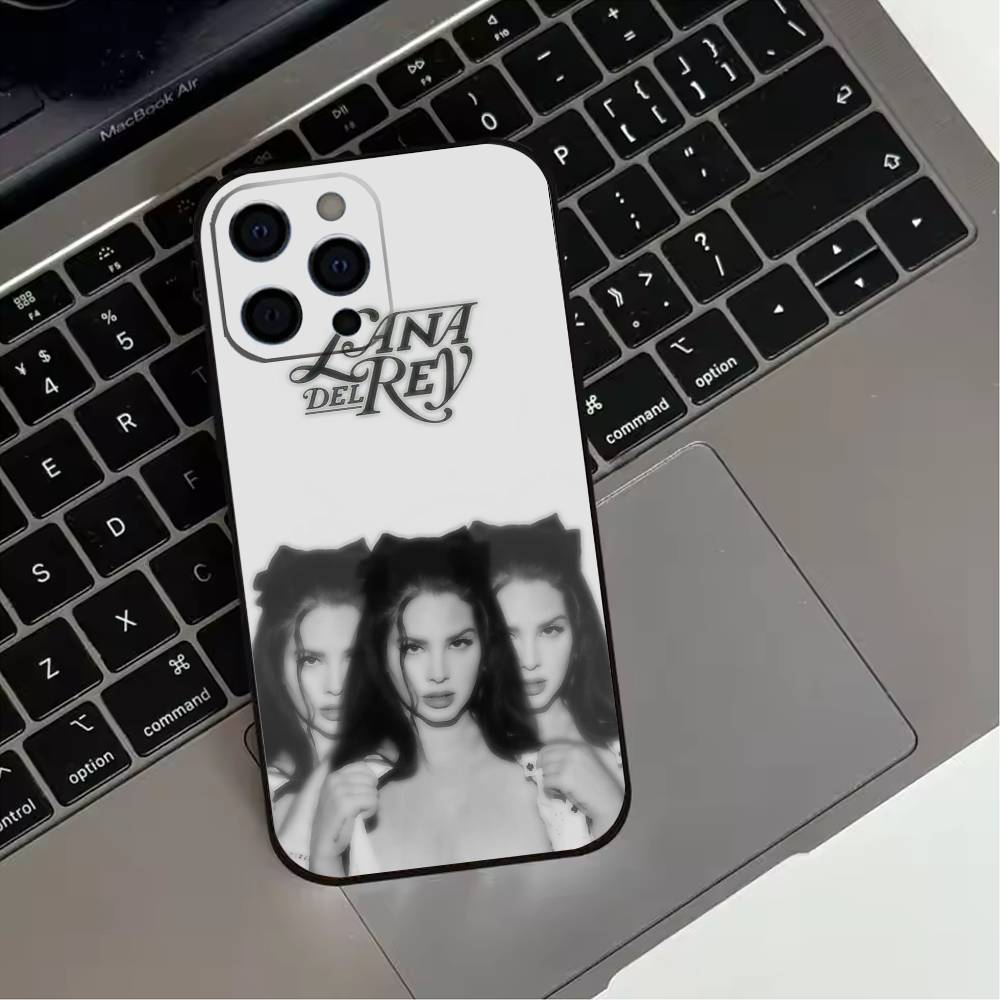 L-Lana D-Del Rey Phone Case For iPhone 17,16,15,14,13,12,11 Plus,Pro Max,XS,Soft Silicone Black Cover