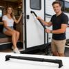 RV Screen Door Handle Grab Bar Adjustable Heavy Duty Push Crossbar Screen Door Grab Bar for Trailer Travel Easy Exit Assist Pull